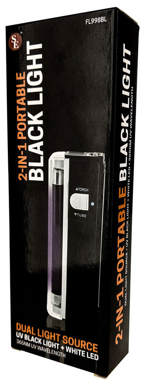 2-IN-1 Handheld Black Light + White LED Flashlight, 365nm