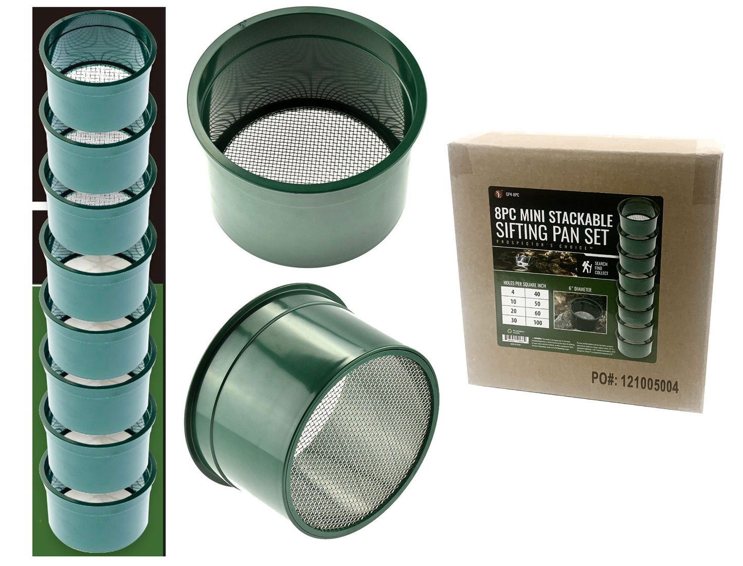 8-Piece set of 6" Mini Stackable Classifiers in Assorted Sizes
