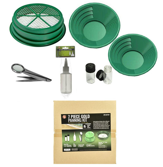 7Pc Gold Panning Kit- with paydirt