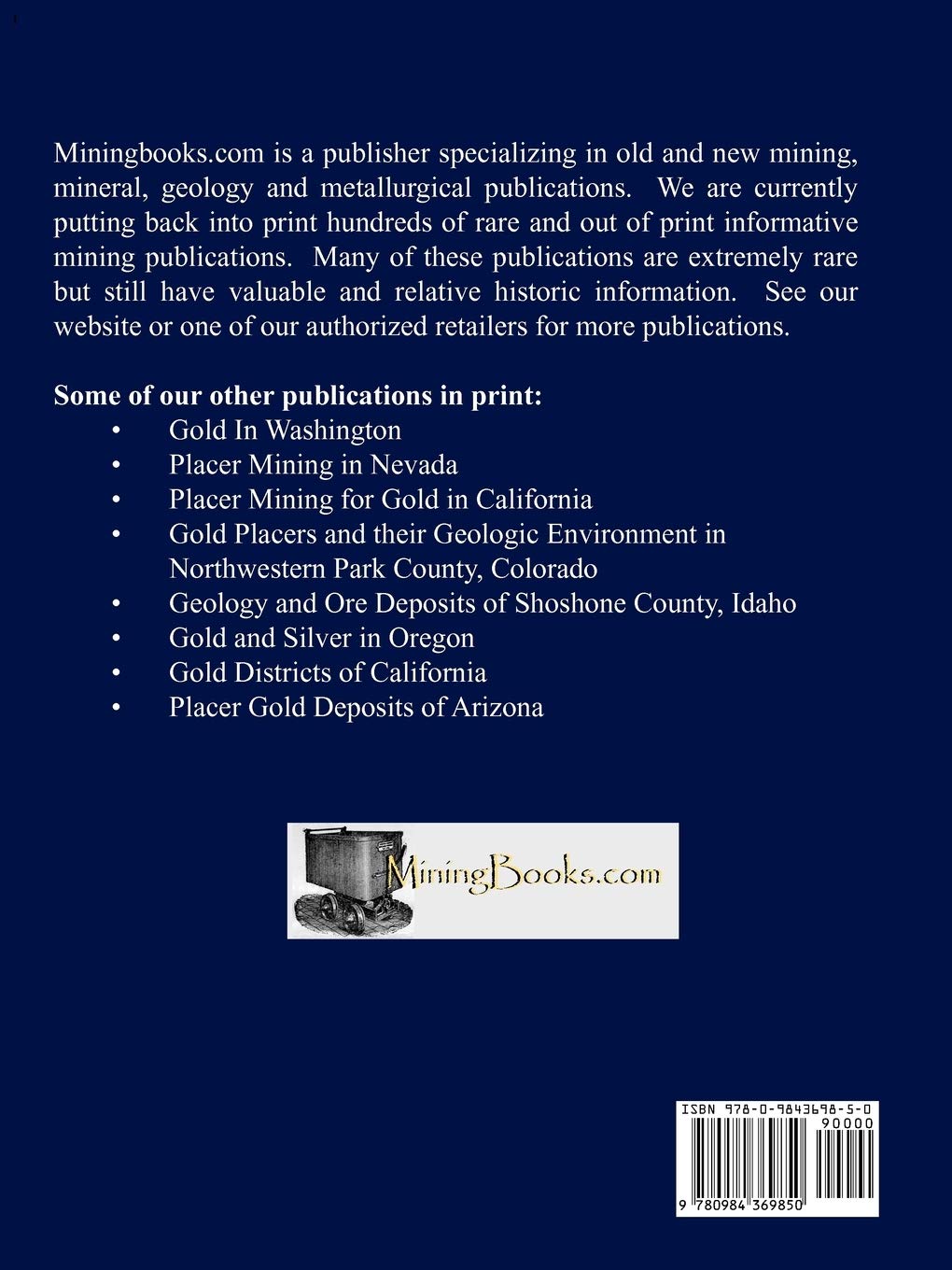 Gold Districts of California - Book