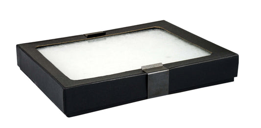 Glass Top Riker Display Box With Metal Clips 6-1/4" x 5-1/4" x 3/4"