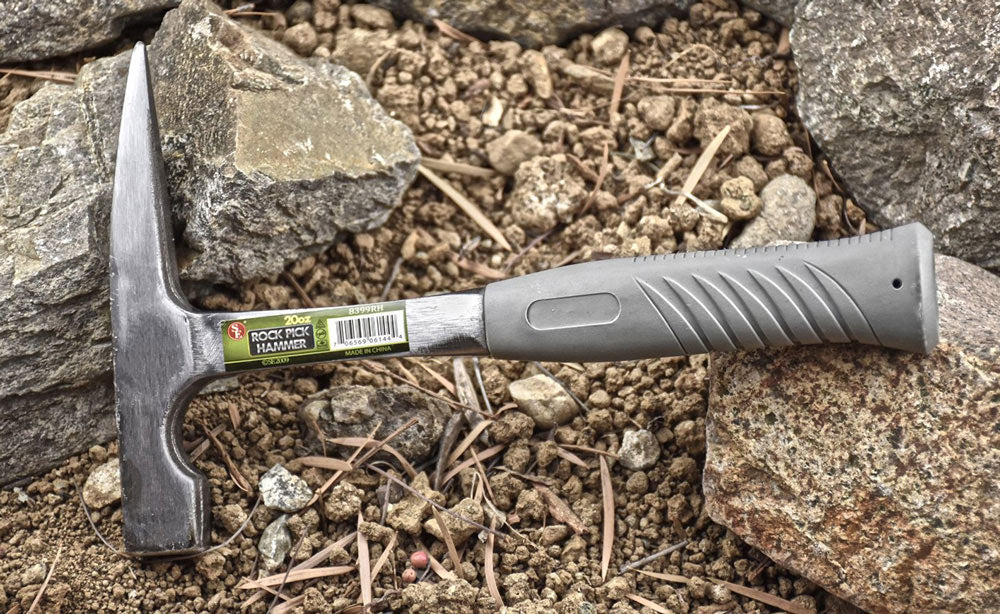 Rock Pick Hammer With Rubberized Handle Head Weight 20oz