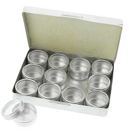 12Pc Aluminum Box Set in Tin Box (1-1/4" x 3/4")