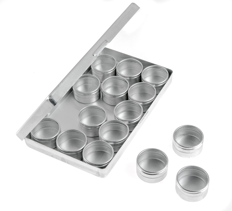 15Pc Aluminum Box Set in Tin Box (1-5/8" x 3/4")