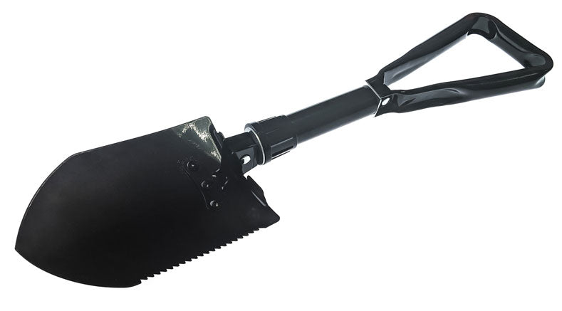 23" Premium Quality Black Tri-Fold Serrated Shovel W/Carrying Case