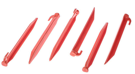 9" Orange ABS Plastic Tent T-Pegs Tent Supplies & Tent Pegs