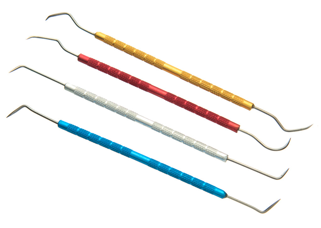 4Pc Double Ended Colored Body Pick Set