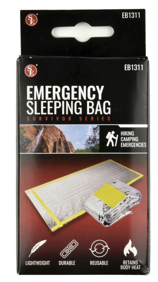 84" x 36" Emergency Sleeping Bag, 24um Thick Aluminized OPP Film
