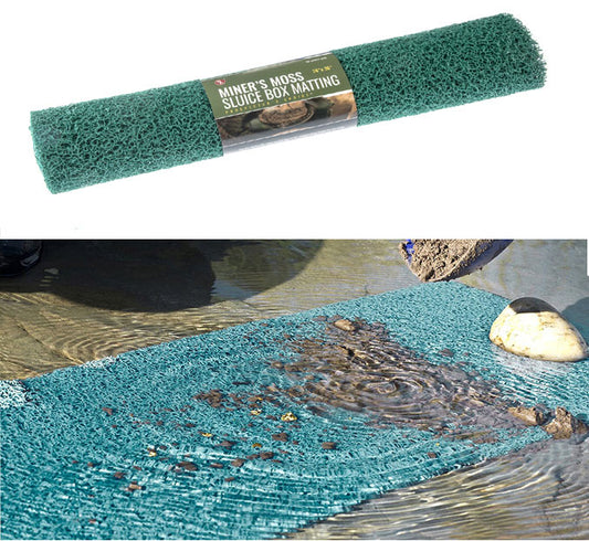 Green Miner's Moss Sluice Box Matting,24"x 36" 10mm Thick