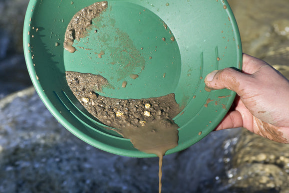 10" Green Plastic Gold Pan, Depth 2"+2 Ridges
