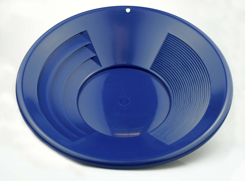 14" Blue Dual Riffle Gold Pan