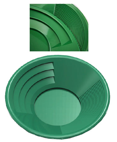 14" Green Dual Riffle Gold Pan