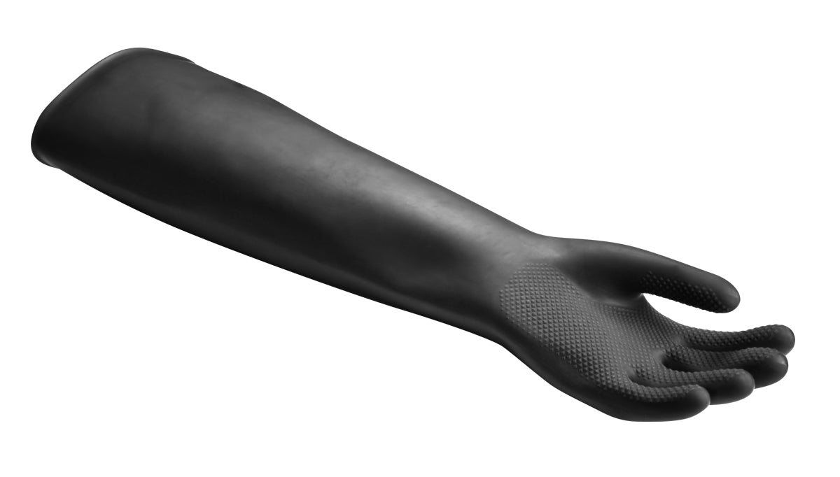 24" Black Rubber Gloves For Gold Panning