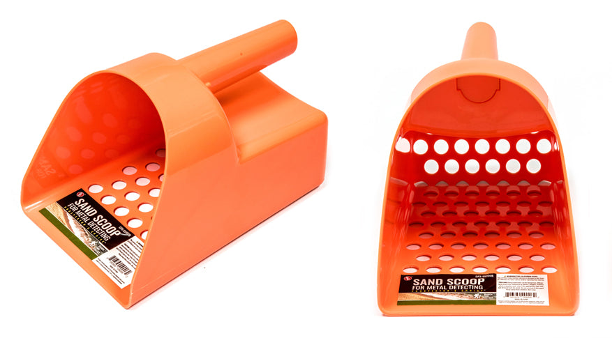 8 1/2" Orange Hand Held Plastic Sand Scoop for Metal Detectors
