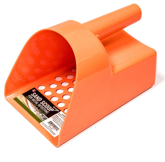 8 1/2" Orange Hand Held Plastic Sand Scoop for Metal Detectors
