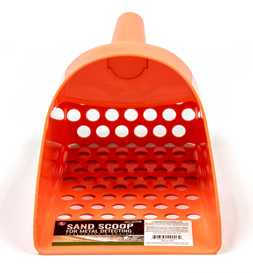8 1/2" Orange Hand Held Plastic Sand Scoop for Metal Detectors