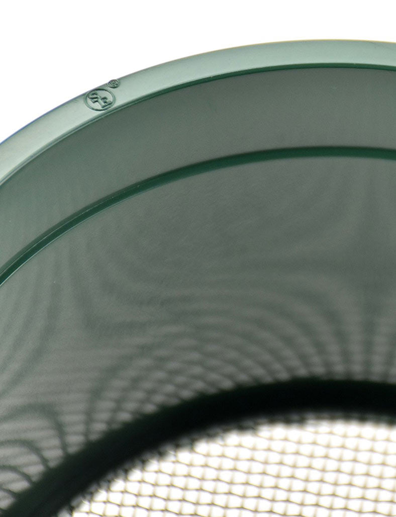 5.5" Green Mini Stackable Sifting Pans: 10 Holes per Sq. Inch