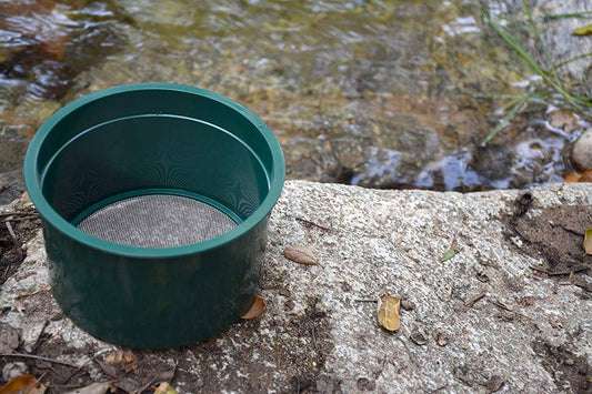 6" Green Mini Sifting Pan,100 Holes per Square Inch