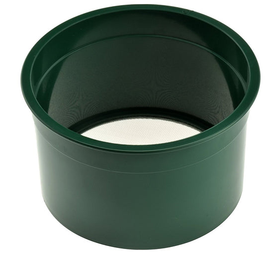 6" Green Mini Stackable Sifting Pans: 30 Holes per Sq. Inch