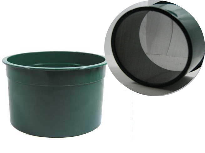 6" Green Mini Stackable Sifting Pans: 50 MESH