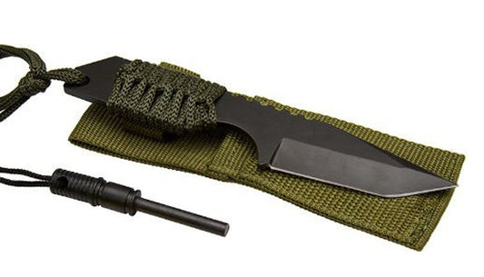 7" Hunting Knife With Fire Starter & Carrying Case,