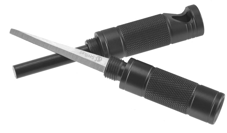5-IN-1 Black Survival Tool (Compass,Punch,Striker,Flint & Whistle)