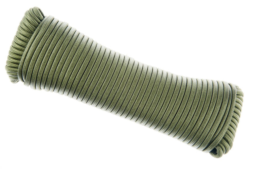 100' x 5/32" Olive Green 7 Strand Paracord, Pull Strength 550 LBS