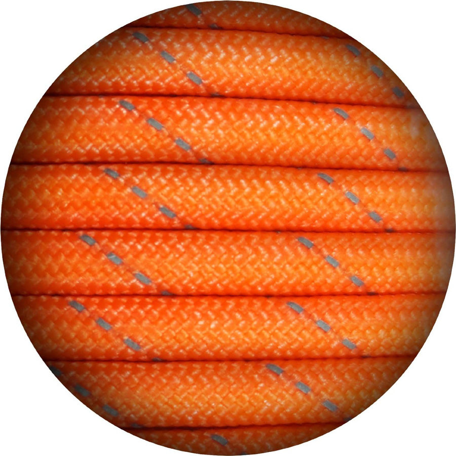 100' x 5/32" Orange with Reflective Tracer 7 Strand Paracord , Pull Strength 550 LBS