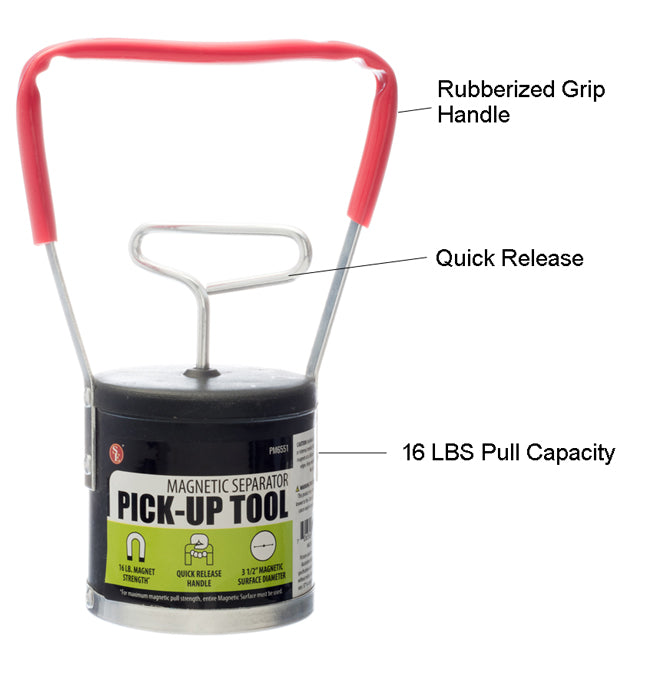 16LB Magnetic Separator Pick-Up Tool with Quick Release