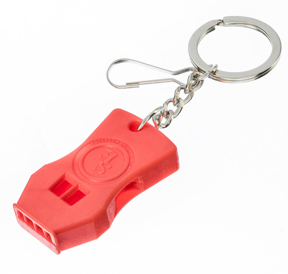 2Pc Plastic Raptor Whistle with Key Chain & Zipper Ring