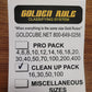 Golden Rule clean up kit- By Gold Cube