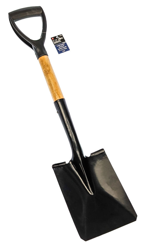 27-1/2" D-handle Steel Square Shovel with Wood Handle