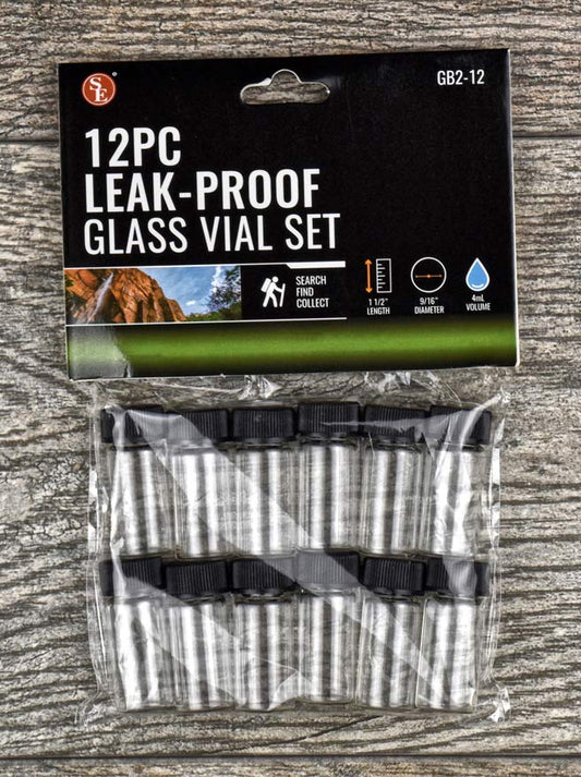 12-Piece 4ML Leak Proof Glass Vials