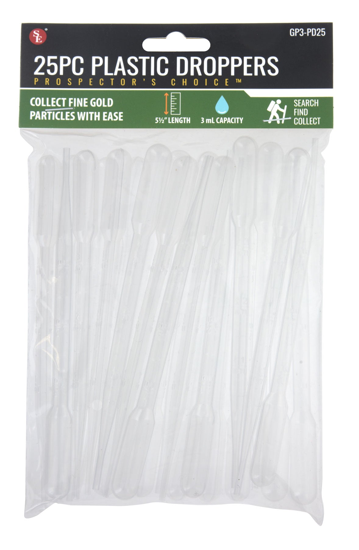 25 Piece Bag/5.5" 3ML Plastic pipettes