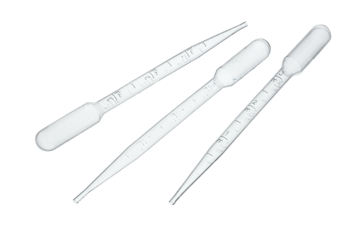 25 Piece Bag/5.5" 3ML Plastic pipettes