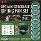 8-Piece set of 6" Mini Stackable Sifting Pans in Assorted Sizes