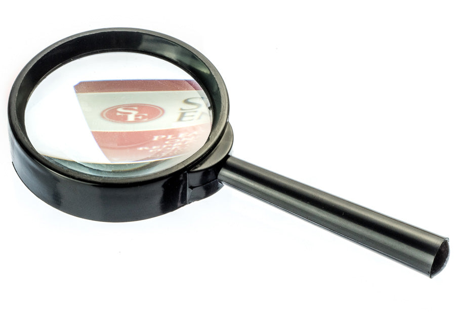 2" Glass Lens Hand Held 5x Magnifier