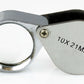 10X 21mm Jeweler's Loupe – Chrome Round Metal with Storage Case