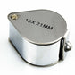 10X 21mm Jeweler's Loupe – Chrome Round Metal with Storage Case