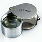 10X 21mm Jeweler's Loupe – Chrome Round Metal with Storage Case