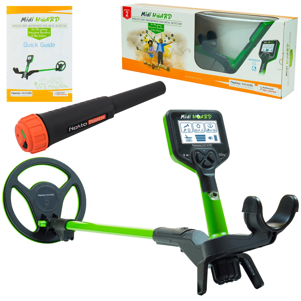 Nokta Midi Hoard Waterproof Metal Detector for Kids & Beginners