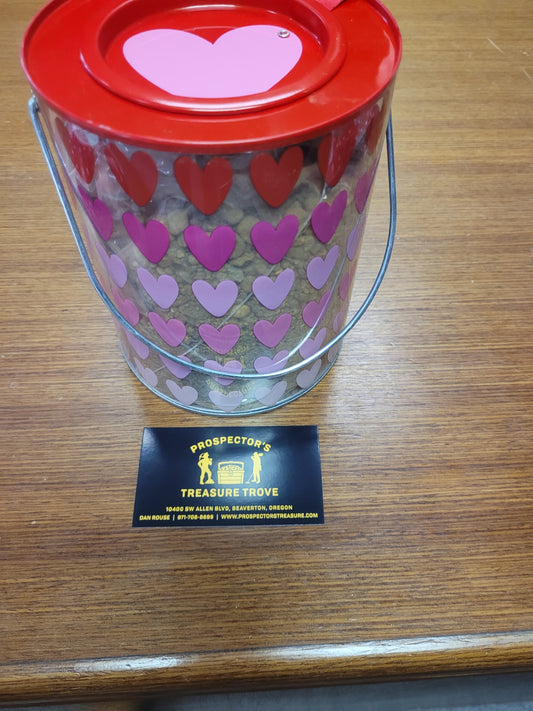 Valentine Bucket $100 Bag of Pay Dirt- with REAL Placer GOLD