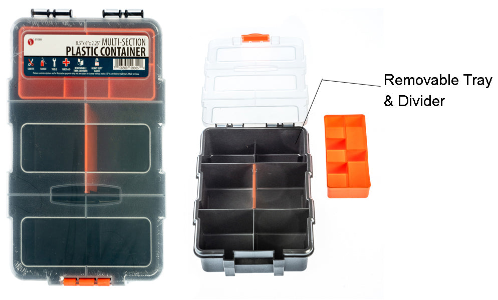 Multi-Section Plastic Storage Box – Prospector's Treasure Trove