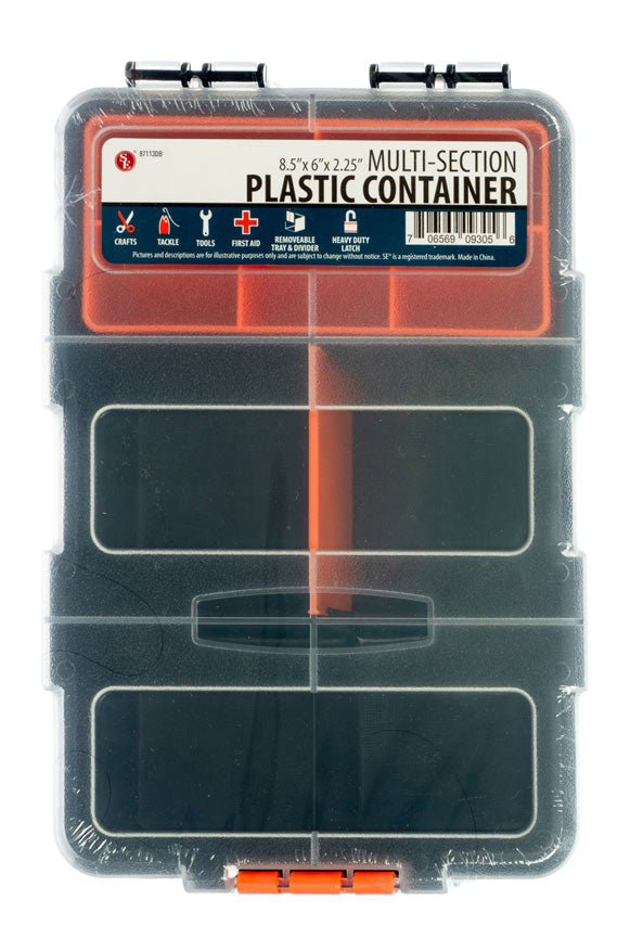 Multi-Section Plastic Storage Box