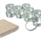12Pc 2-1/2" Dia x 1" Aluminum Box Set in a Paper Box