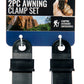 2Pc Durable Plastic Awning Clamp Set
