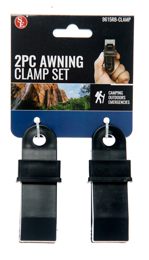 2Pc Durable Plastic Awning Clamp Set