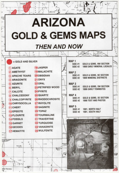 Arizona Gold & Gem Maps Then and Now