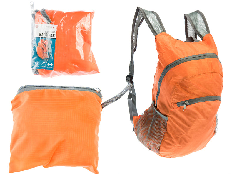 Orange Collapsible Backpack, Day Pack