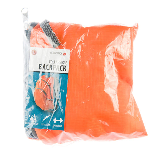 Orange Collapsible Backpack, Day Pack